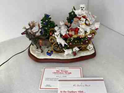Danbury Mint Westie Christmas Sleigh COA Adapter + More, West Highland Terriers