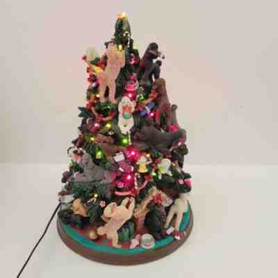 Danbury Mint POODLE CHRISTMAS TREE TESTED WORKS No Star VTG Dogs