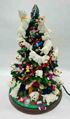 Retired Danbury Mint Lighted WESTIE Christmas Tree Rare Discontinued READ