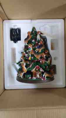 Danbury Mint BEAGLE Lighted Christmas Tree With Star Accessories Rare Vtg
