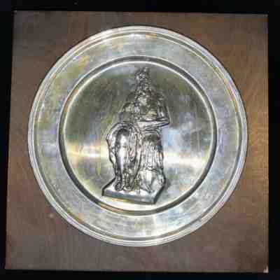 Moses by Michelangelo Sterling Silver Plate From The Danbury Mint