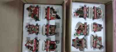DANBURY MINT PUG CHRISTMAS EXPRESS 12 PIECES
