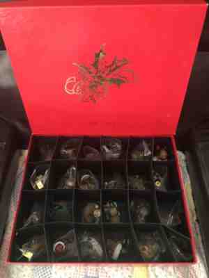 DANBURY MINT PUGS AND KISSES 24 CHRISTMAS ORNAMENTS EUC