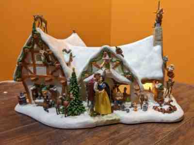 Danbury Mint Disney Snow White and the Seven 7 Dwarf Christmas Cottage Village