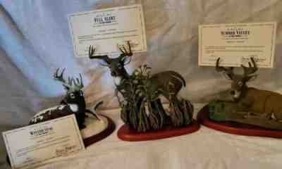 White-tail Deer Sculpture Collection from Danbury Mint by Bob Travers