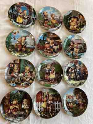 M.J. Hummel Goebel LITTLE COMPANIONS Danbury Mint Collector Plates 12/Styrofoam
