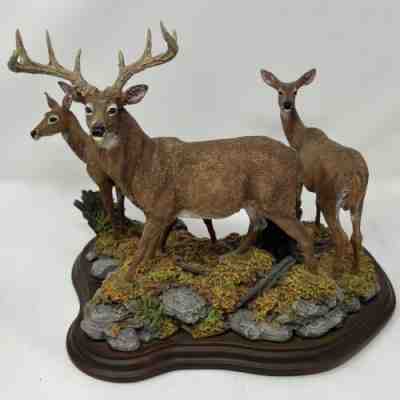 Danbury Mint Standing Guard Deer Sculpture Figure