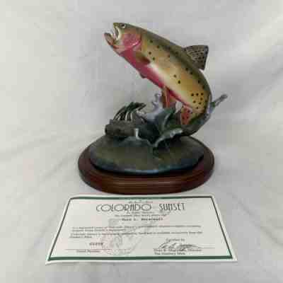 Colorado Sunset Franz Dutzler Danbury Mint Trout Treasures Sculpture w/ Cert.