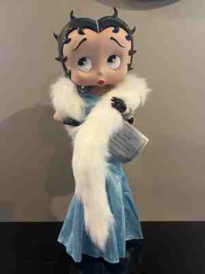 Vintage Limited Edition Danbury Mint Betty Boop Porcelain Doll in Blue Dress