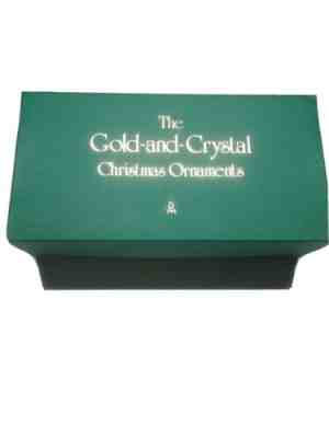 Gold and Crystal Christmas Ornament Collection Danbury Mint 25 pcs. with box