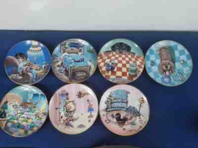 Gary Patterson 7 plates Dachshund Collection limited edition by Danbury Mint