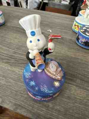 2011 Danbury Mint Pillsbury Doughboy Happy New Year Collector Music Box Figurine