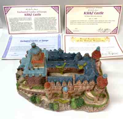 The Danbury Mint KSIAZ Castle Poland, Enchanted Castles of Europe 1994 with COA