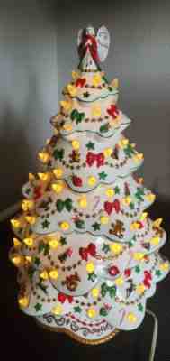 Vintage Danbury Mint Porcelain "Christmas Magic" Tree With Lights