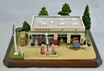 VTG Danbury Mint Texaco Gas Station Display Authentic Diorama Complete FO