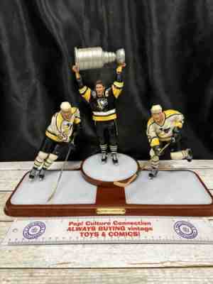 Penguins MARIO LEMIEUX Danbury Mint Career 3 Figurine Set *MINT* *NO BOX*