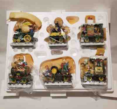Danbury Mint JOHN DEERE CHRISTMAS TRAIN 6 Pieces In Box Never Displayed READ