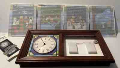 Danbury Mint Peanuts Stained Glass Collector Clock(NEW)