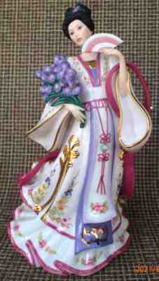 1998 IRIS PRINCESS GEISHA FROM MAIDENS OF THE IMPERIAL GARDENS BY DANBURY MINT