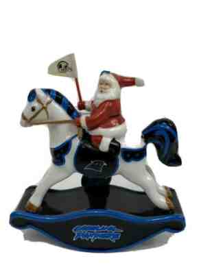 CAROLINA PANTHERS on a Rocking Horse CHRISTMAS ORNAMENT 2008 DANBURY MINT