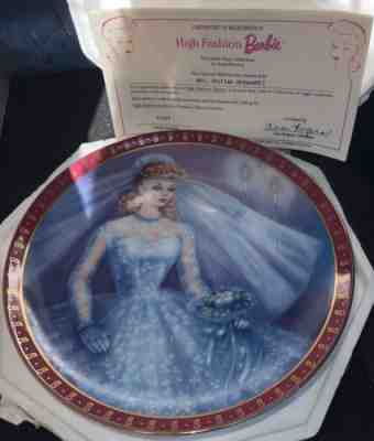 1959 Bride-To-Be HIGH FASHION BARBIE Plate MIB Lovely.MIB