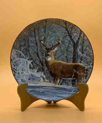 Winter White Tail By Bruce Miller 8in Plate Friends Of The Forest Danbury Mint