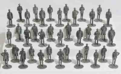 Pewter US President Figures by David LaRocca, Danbury Mint, 39 Figures