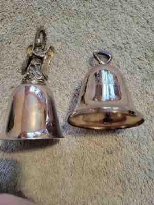 Vintage 1974 Danbury Mint. Reed & Barton Silver Christmas Bell (2) bells