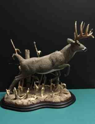 Danbury Mint Bibby Midwest Giant Corn Field Stag Buck Deer Antler Rack Sculpture