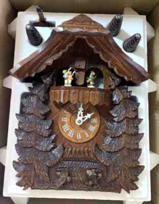 New ListingNIB Vintage 90s M.I. Hummel and Danbury Mint Bavarian Cuckoo Clock Black Forest