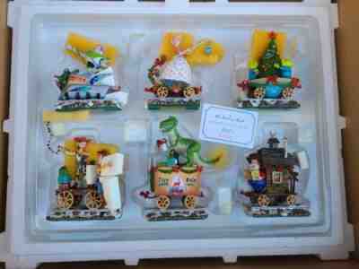 RARE!! Danbury Mint Disney Toy Story Christmas Train Ornaments Set of 6- NIB
