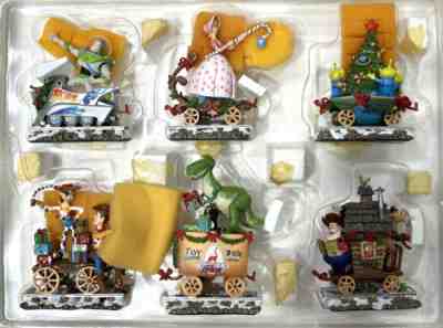 RARE!! TOY STORY DANBURY MINT COLLECTOR FIGURINE 6 PIECE CHRISTMAS TRAIN SET!
