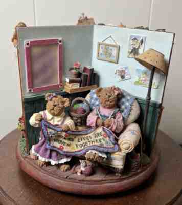 Boyds Bears Danbury Mint Sisters Make the World Go Round Spinning Figurine 2006