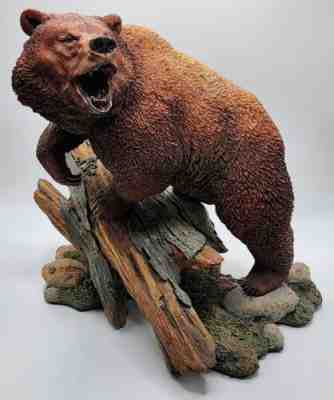 RARE Vintage Danbury Mint "Heavyweight Champ" by Nick Bibby Grizzly Bear Statue