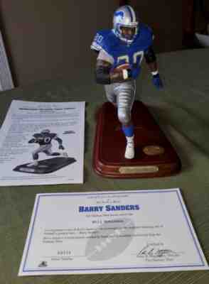 NIB BARRY SANDERS NFL DANBURY MINT Limited Edition 9" Figurine w/COA- HOF Lions