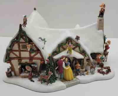 Danbury Mint Disney Snow White and the Seven 7 Dwarf Christmas Cottage Village