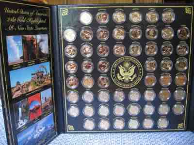 DANBURY MINT STATES QUARTER COLLECTION + Possessions Complete Mint