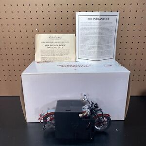 1938 Indian Four Motorcycle Danbury Mint Original  1:10 Scale Rare - Great Cond.