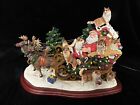 Danbury Mint Discontinued Sheltie Christmas Sleigh (lights Work)