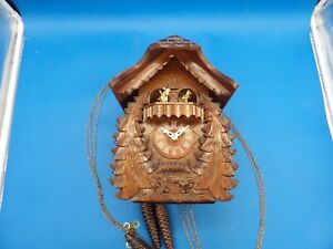Vintage 90s M.I. Hummel and Danbury Mint Bavarian Cuckoo Clock Black Forest !