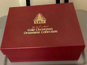 1985 Gold Christmas Ornament Collection Danbury Mint 12 pcs + 1 extra in box