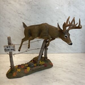 Danbury Mint Deer Figurine Named “Out of Bounds” by Curtis Christensen Preowned