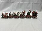 Danbury Mint Christmas Express Train Scottish Terriers 6 Piece Collectible *read