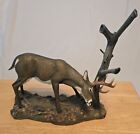 Danbury Mint The Rub Curtis Christensen Whitetail Buck Deer Wildlife Sculpture