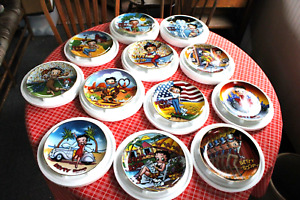 DANBURY MINT BETTY BOOP 12 PLATE COLLECTION 8 INCH GOLD RIM