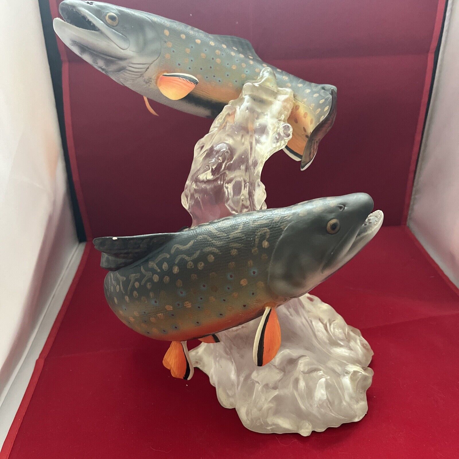 Rare Vintage Danbury Mint "Speckled Gems" Brook Trout Sculpture