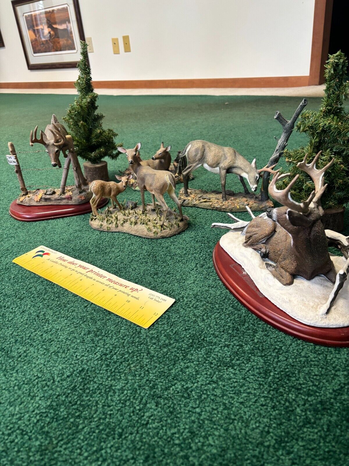Danbury Mint whitetail collection-5 sculptures