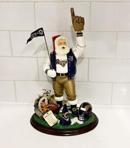 Vintage 2001 Danbury Mint St Louis Rams Santa Clause & Mrs. Clause 12" Figure