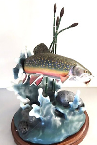 Franz Dutzler "Brook Jewel" Trout Treasure Sculpture Collection Danbury Mint
