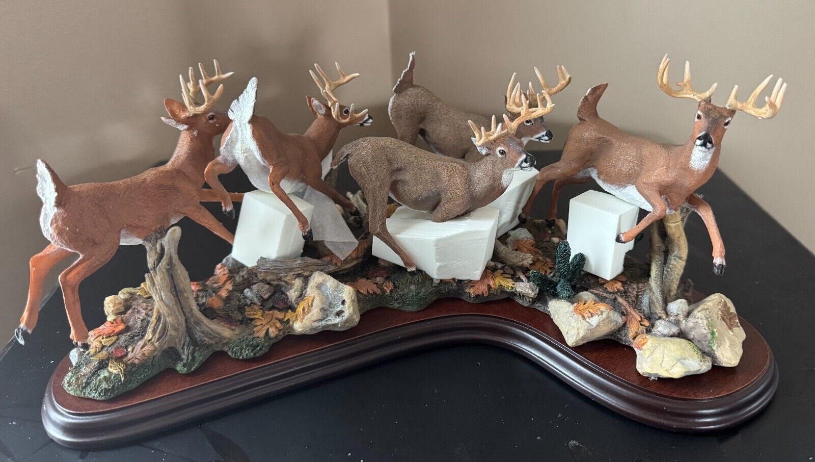 Danbury Mint - Running Bucks by Curtis Christensen with COA - Rare!!